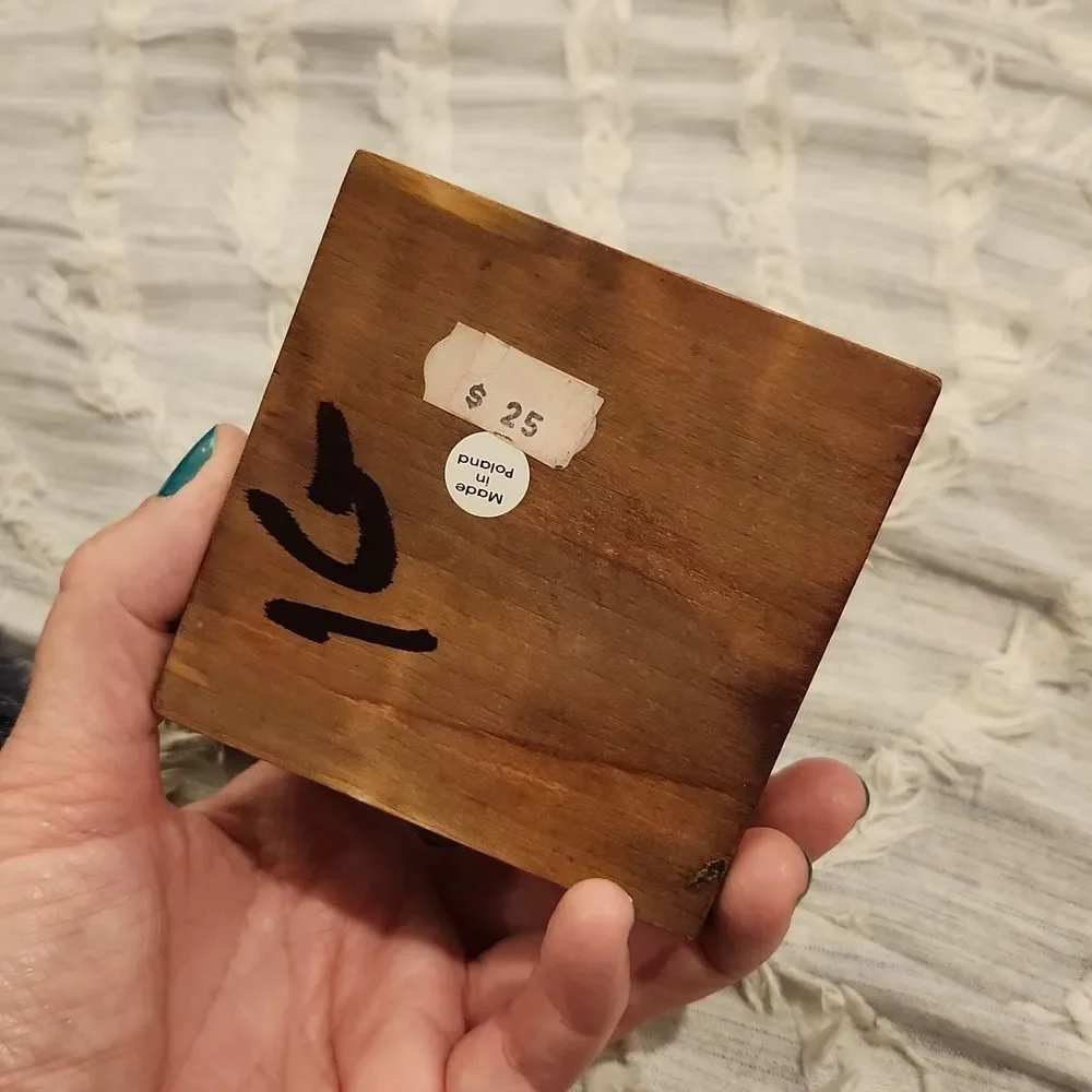 Skull and cross bones wooden trinket box!